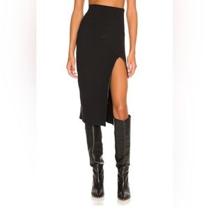 NWT Revolve Superdown tawnie zip maxi skirt size L